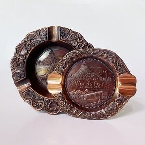 Vintage ‘74 World's Fair Copper Ashtrays